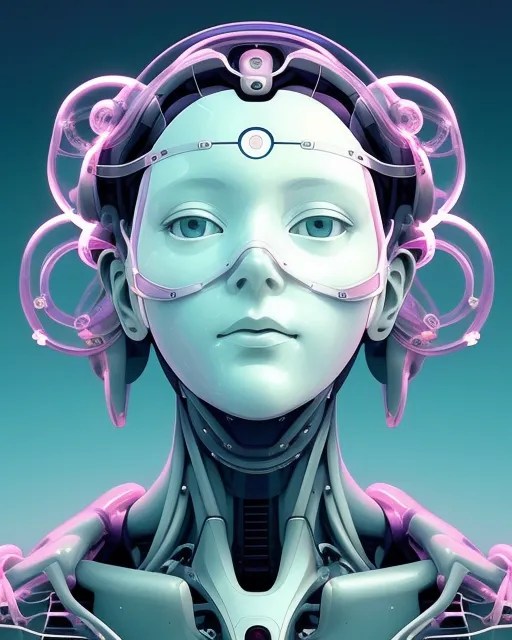 abstract robot in human form